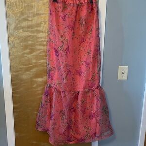Strapless maxi dresss